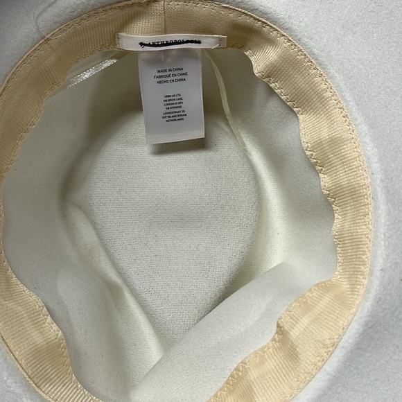 Anthropologie floral rancher hat one size new White Floral Wide-Brim Hat main image 5